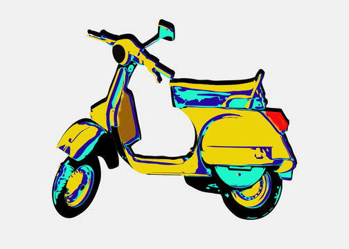 Vespa Scooter Clipart