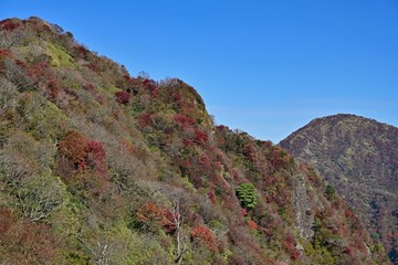 妙見岳展望所から見る紅葉情景＠雲仙、長崎