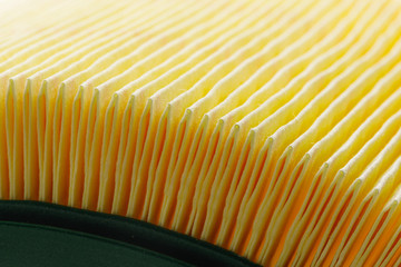yellow air filter for car engine