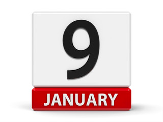 Obraz premium Cubes calendar 9th January