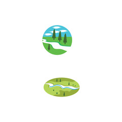 River vector icon illustration