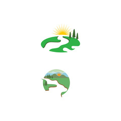 River vector icon illustration