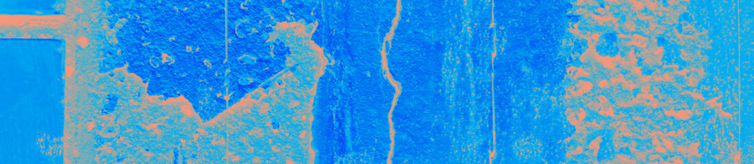 abstract coral and blue color texture background with copy space for design