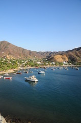  Panoramic Taganga fishing and tourist town of Santa Marta - Colombia