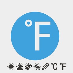 fahrenheit icon vector illustration symbol for website and graphic design