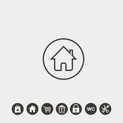 home icon vector illustration symbol for website and graphic design