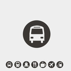 minibus icon vector illustration symbol for website and graphic design