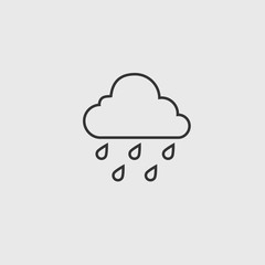 raining icon vector illustration symbol for website and graphic design