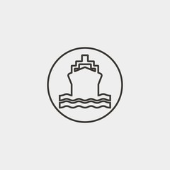 ship icon vector illustration symbol for website and graphic design