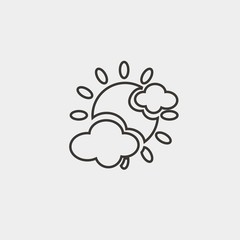 sunnycloud icon vector illustration symbol for website and graphic design
