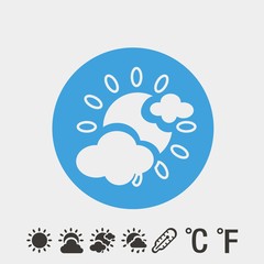 sunnycloud icon vector illustration symbol for website and graphic design