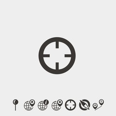 target icon vector illustration symbol for website and graphic design