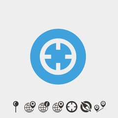 Obraz premium target icon vector illustration symbol for website and graphic design