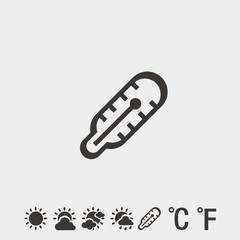 thermometer icon vector illustration symbol for website and graphic design