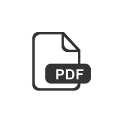 pdf file format icon vector illustration symbol for website and graphic design