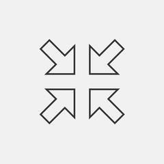 Fototapeta premium resize icon vector illustration symbol for website and graphic design