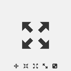 resize icon vector illustration symbol for website and graphic design