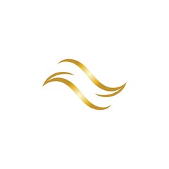 Obraz na płótnie Canvas Hair wave logo vector icon template