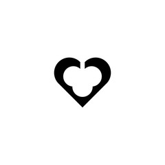 Eco heart care logo template vector icon design
