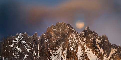 Moonrise in the Mountains