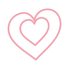 cute hearts love isolated icon