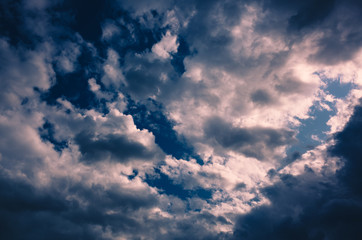 dramatic sky with clouds