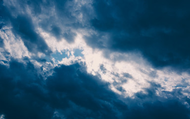 dramatic sky with clouds