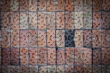 Pattern texture of clay tiles for background