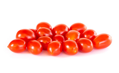 Cherry tomatoes isolated on white background, food healhty concept