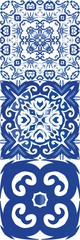 Portuguese ornamental azulejo ceramic.