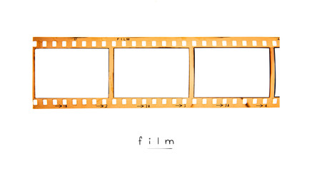 (35 mm.) film frame With vintage space on white background.
