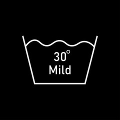 Hand wash at thirty degrees mark eps ten