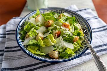 Caesar salad with parmesan and homemade croutons.