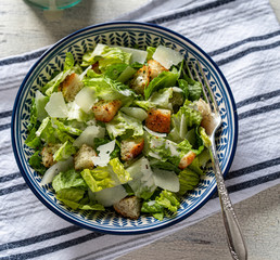 Caesar salad with parmesan and homemade croutons.