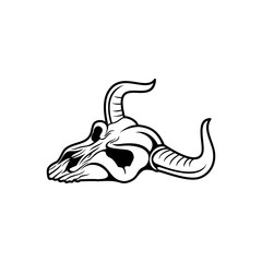 Bull head skull vector art
