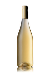 bottle of clear wine with reflex