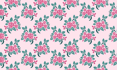 Valentine wallpaper design with leaf and flower unique pattern background.