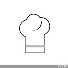 chef hat icon with white background.vector illustration