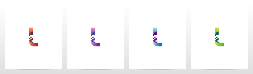 Modern Digital Letter Logo Design L