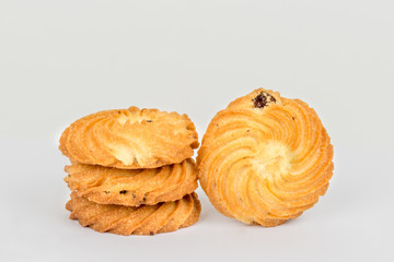 Sweet cookies shot on a white background