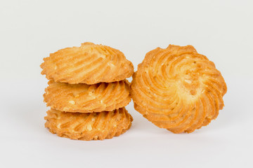 Sweet cookies shot on a white background