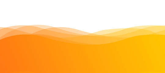 abstract orange wave with white background. Panoramic banner with copy space