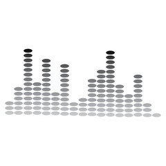 Audio technology  music sound waves vector icon illustration