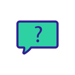 ask the question icon vector. A thin line sign. Isolated contour symbol illustration