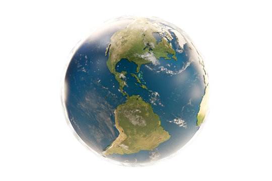 blue green earth globe. elements of this image furnished by NASA