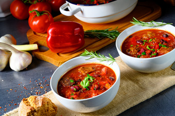 Spicy Mexican style beef with beans