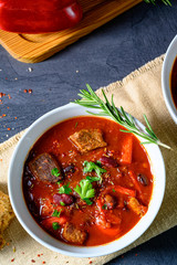 Spicy Mexican style beef with beans