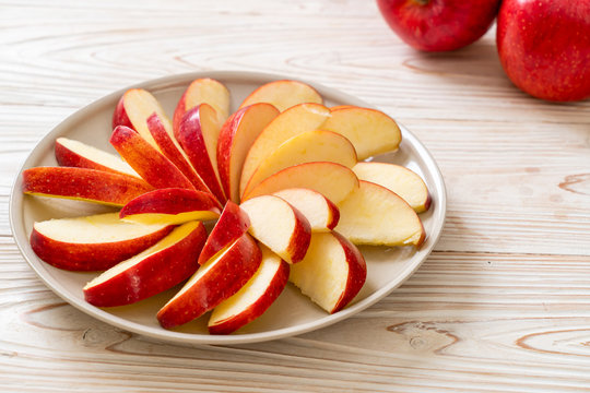 fresh apple slice on plate