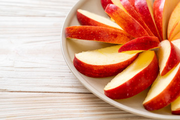 fresh apple slice on plate