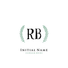 RB Initial handwriting logo vector